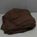 Douceur Brown Throw Blanket for Couch, Soft Chunky Cable Knit Throw Blanket, Classic Fisherman's Rib Stitch Pattern Throw for Living Room Gift, 50"X60"