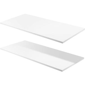 Menkxi Cabinet Shelf White Floating Shelves Wood Shelves for Wall Wooden Storage Display Shelf Board for Bathroom Bedroom Kitchen Garage, 5/8 Inch Thick(24 x 14 Inch, 2 Pcs)