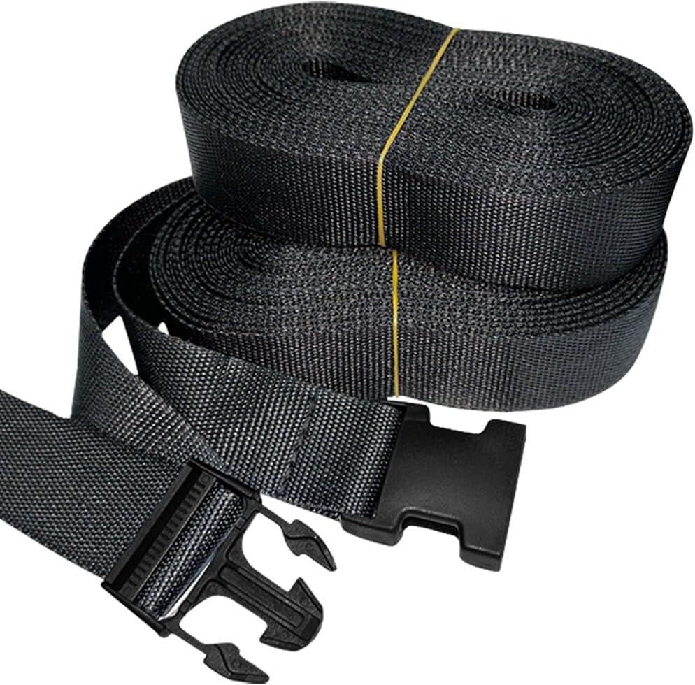 RV MURTS 2PCS RV Cover Tie Down Straps, Boat Trailer Cover Lashing Straps with Adjustable Cam Buckle, Heavy Duty Upgraded Version Cargo Ratchet Long Straps, Camper Windproof & Waterproof.