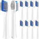 Replacement Brush Heads Compatible with Rtauys M5 Sonic Electric Toothbrush, 10 Count, White