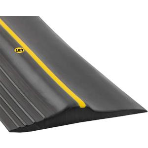 Papillon Garage Door Bottom Seal Strip, Weatherproof EPDM Rubber Threshold, Fits All Standard Doors, Easy for DIY Homeowners, No Adhesive (10Ft, Black)