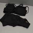 Jolefille Underwire Bikini Sets for Women High Waisted Swimsuits Tummy Control Ribbed Bathing Suits 2 Piece Push Up Swim Suit, M