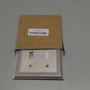 DEWENWILS Double Toggle Wallplates, Brushed Nickel Light Switch Covers, Heavy Duty Matel Material, Pack of 2