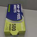 500 Pre-Cut Aluminum Foil Sheets, 12" x 10.75" Pop-Up Foil Sheets for Restaurant Use, Disposable Food Wrapping for Burritos, Hot Dogs, and Sandwiches