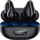 Wireless On-Ear Clip Headphones  Lightweight, Open-Ear Design, Bluetooth 5.3, Hi-Fi Stereo Sound, IPX5 Sweat-Resistant, Ideal for Sports & Outdoor Activities (Black)