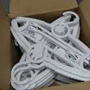50 Pack Baby Hangers, 11"-14" Adjustable Infant Hanger, Non-Slip Kids Hanger, Space Saving Plastic Hangers for Girl Boy Toddler Kids Child (White)