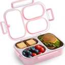 Kabbas Stainless Steel Bento Box Kids & Adults - 25 oz Leakproof Lunch Box with 3 Compartments, Premium 304 Stainless Steel Lunch Box for Kids, Dishwasher Safe, Suitable for School, Office, Outside
