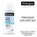 Neutrogena Ultra Sheer Liquid Mineral Sunscreen For Face, Lightweight, Broad Spectrum SPF 70 Facial Sunscreen for Sensitive Skin Leaves a Silky, Non-Greasy Finish, Oxybenzone-Free Sun Care, 1.4 fl. oz
