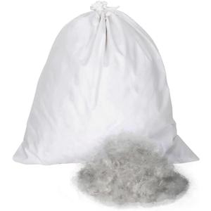 Bulk 10/90 Goose Down Feather Blend - Gray - Premium Quality Fill for Pillows, Bed,Throw, Couch, Side Sleeper Pillow - RDS Certified -5 lbs