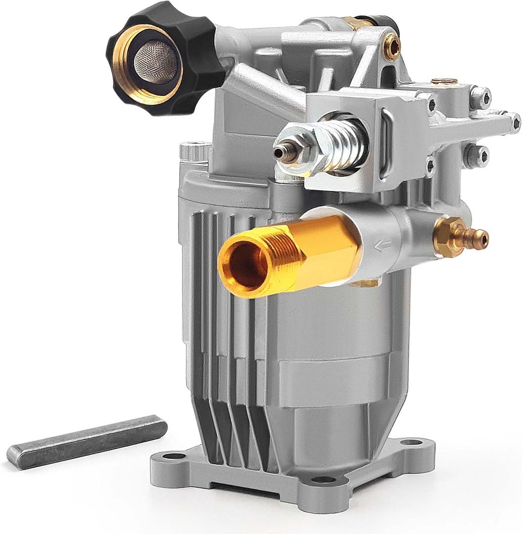 3400PSI Horizontal Pressure Washer Pump, 3/4" Shaft Power Washer Pump Replacement Universal Power Washer Pumps for Pressure Washer
