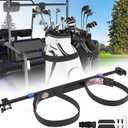 Golf Cart Bag Holder Bracket Lightweight & Sturdy, No Drilling Required, Adjustable Attachment for EZGO, Club Car, Yamaha 2+2 Rear Seats with 1-Inch Square Tube