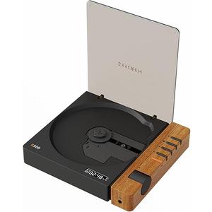 syitren R300 CD Player Portable Bluetooth Desktop Retro CD Players for Home, Without Speakers, Rechargeble Battery Small Compact Vintage CD Player, SPDIF Out, Brown