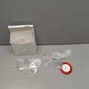 36 Pcs 2026 Christmas Clear Round Frame Ornaments with Red Ribbon, Acrylic Blank Round Photo Frame Bulk, Hanging Photo Ornaments for Christmas Tree Decoration (Crown Style)