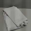 Chyhomenyc 2 Panels 100% Blackout Curtain Liners, 100% Darkening Thermal Insulated Blackout Liner for 84 Inch Curtains, Each 50" Wx80 L, 2 Liners Per Set with 17 Pieces Rings (Greyish White)