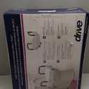 Drive Medical 2-in-1 Raised Toilet Seat with Removable Padded Arms - Elevated Bathroom Safety Support - Secure Locking Attachment - Easy Height Assistance - Durable Construction, Standard Toilets