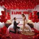 I Love You Balloons red romantic balloon kit with red heart I LOVE YOU mylar balloons red rose petals for hotel Dec orations decorations Valentines Party wedding anniversary supplies