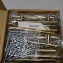 Ravinte 12 Pack 5 Inch Cabinet Pulls Champagne Bronze Stainless Steel Kitchen Drawer Pulls Cabinet Handles 5 InchLength, 3 Inch Hole Center
