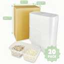 Snack Pack Containers 20pcs, Upgrade 6.8oz Lunchable Snack Containers with Lids, Reusable Condiment Containers, Meal Prep Grab and Go