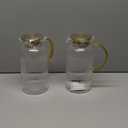 Buaic 2 PACK Glass Pitcher with Lid, 68 oz/ 2 Liter Classic Vertical Stripes Water Pitcher with Handle,Glass Water Carafe for Cold Brew, Coffee, Lemonade, Iced Sun Tea,Beverage,Heat Resistant