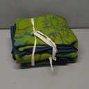 100% Cotton Muslin Jacquard 3 Piece Quilt Set Botanical Bamboo Leaf Print, Soft 3 Layers Gauze Bed Cover Reversible Bedspread Coverlet Breathable Lightweight Bedding Set, Queen (Green Teal)