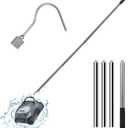 Hook for Pool Robot Vacuum Robotic Pool Cleaner Retrieval Hook with Swimming Pool Cleaning Pole 68 Inches Pool Accessories Hook with Telescopic Pool Pole for Grabbing The Pool Cleaner
