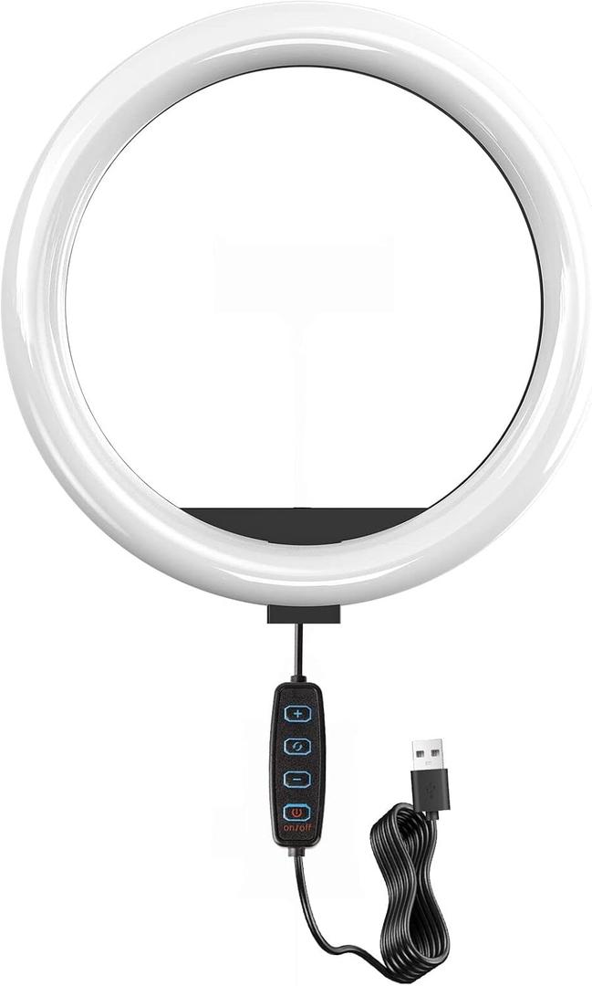 LED Ring Light 14" 360 Photo Booth Accessories,for Live Streaming & YouTube Video, Dimmable Desk Makeup Ring Light for Photography, Shooting with 3 Light Modes & 10 Brightness Level