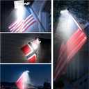 Solar Flag Pole Light, Bright White 6000k Flagpole Light Upgrade Solar Powered for 5ft 6ft Flag Pole,Waterproof Outdoor Dusk to Dawn Led Solar Lights,Outside House Garden Yard American Flags Decor
