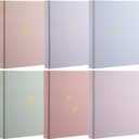 6 Pcs Aesthetic 3 Ring Binder Sturdy Cute Binder Decorative Fits 8.5 x 11 Inch Letter Sized Paper for Women Men School Office Home Supplies Work Organize Paperwork (Light Colors,1 Inch)