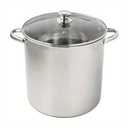 Mainstays Stainless Steel 16-qt Stock Pot with Glass Lid, Induction Compatible