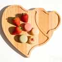 Heart Charcuterie Boards - Valentines Bamboo Cutting Heart Shaped Decoration Decor Supplies, Wood Serving Tray, Food Platter Valentines Gifts