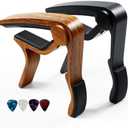 Pack Of 3 Guitar Capo Capo for acoustic guitar 6-String Acoustic & Electric Guitar Capo, Black+Dark wood grai 