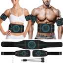 ABS Stimulator EMS Muscle Stimulator, 8 Modes & 20-Level Intensity Muscle Toner Stimulator, Toner Belt Abs Stimulator(3-in-1)