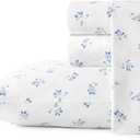 Stone Cottage - Full Sheets, Cotton Percale Bedding Set, Crisp & Cool Ideal Bedding Set (Blue Sketchy Ditsy, Full)