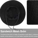 Women's Lightweight Sun Hat Outdoor Bucket Hat Foldable Mesh Wide Brim Travel Hat (Pink)