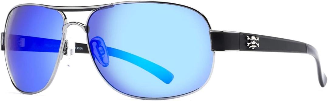 Calcutta Regulator Polarized Sunglasses (Black/Blue Mirror)