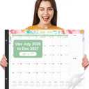 Gannyfer Desk Calendar 2026-2027, 18-Month Large Desk Calendar, Use Now Until March 2027, 22" x 17" Desktop Pad Calendar, with Notes Section, Thick Paper, Large Grid Layout (6 Stickers Included)