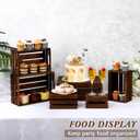 CroBlissful 6 Pcs Decorative Wood Crates for Storage Display Rustic Nesting Crates with Handle Farmhouse Wooden Storage Container Boxes for Wedding Baby Shower Birthday Party(Vintage Brown)