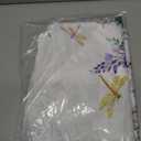 Horaldaily Spring Tablecloth 90 x 90 Inch Round Purple Wisteria Dragonfly