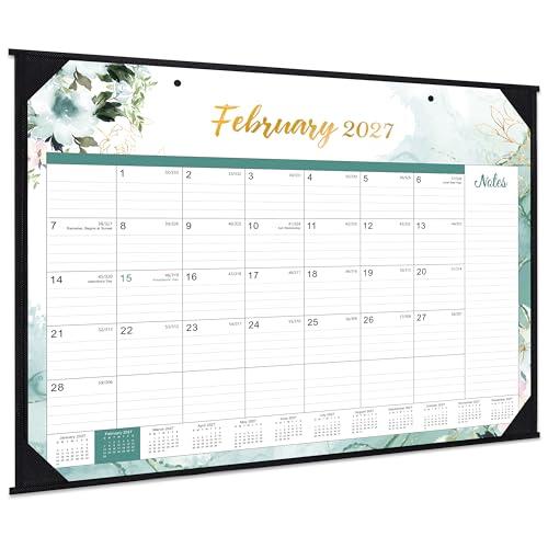 Large Desk Calendar 2026-2027, July 2026 - December 2027, 18 Month Desk Calendar, 22" x 17", Corner Protectors, Schedule Planner for Home, Office