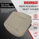 Driver Bottom Leather Replacement Seat Cover Tan Compatible with Mercedes-Benz ML 320 ML 350 ML 450 2009 2010 2011 2012 2013