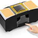 Automatic Card Shuffler 1/2/4/6 Decks,Battery Operated Electric Playing Card Shuffler for UNO,Casino Card Game,Poker,Phase 10,Blackjack,Texas Hold'em,Home Card Games