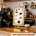 1 Pack Adjustable Tabletop Easel Stand, Metal Picture Stands for Display, Gold Easel Picture Frame Holder Stand for Art Photo Signs, Table Easels for Display18 Inch Gold