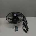 12v Car Fan that Blow Cold Air,360 Adjustment Small 12 Volt DC Clamp Fans,90 Oscillating Clip Fan for RV, Vehicles and Forklift (8inch)