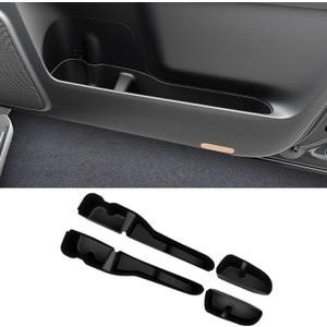 4PCS Door Side Cup Holder Inserts for 2010-2024 Toyota 4Runner Soft Front & Rear Side Door Storage Box Car Side Organizer Inserts Pocket for 4 Runner Interior Accessories