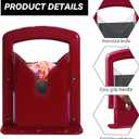 Bagel Slicer, Perfect for Bagels, Safe Grip, Safety Shield, Bagel Cutter Stainless Steel, Universal Slicer (Red)