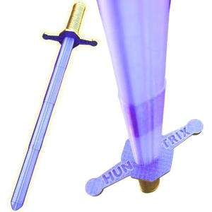 28" Original Collapsible Rumi's Cosplay Sword  Anime Collectible Fantasy Weapon, Cartoon Movie Prop, Halloween & Costume Accessory Kpop Retractable Blade (Purple Gold Handle)
