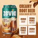 Zevia Zero Sugar Soda, Creamy Root Beer, 12 oz Cans (24-Pack) Naturally Sweetened, Non-GMO Project Verified, Gluten-Free, Vegan (EXP 11/23/27)