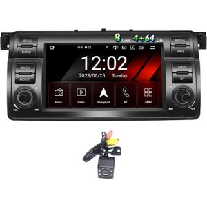 Egosonic Android 14 Car Radio 7inch for BMW E46 3 Series 1999-2004, Octa Cores (4+64GB), Wireless Carplay Android Auto, DSP+, Support 4G WiFi BT 5.0 SIM Card Slot
