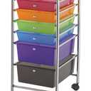 Blue Hills Studio Storage Cart w/6 Drawers: Multi-Color