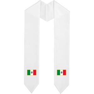 Sasylvia Mexican Graduation Stole Sash Country Flag Grad Stole for International Students